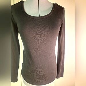 Ann Taylor Black Scoop Neck Pullover Size Small
